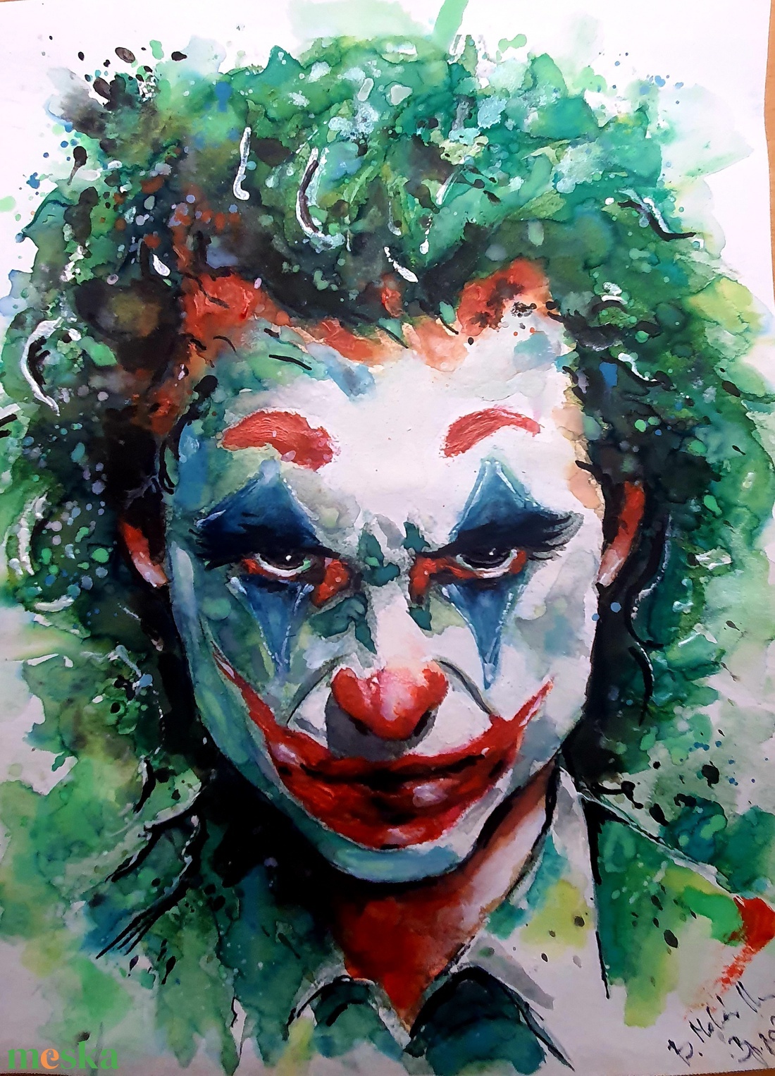 Joker 2 - Tekintet  - művészet - festmény - akvarell - Meska.hu