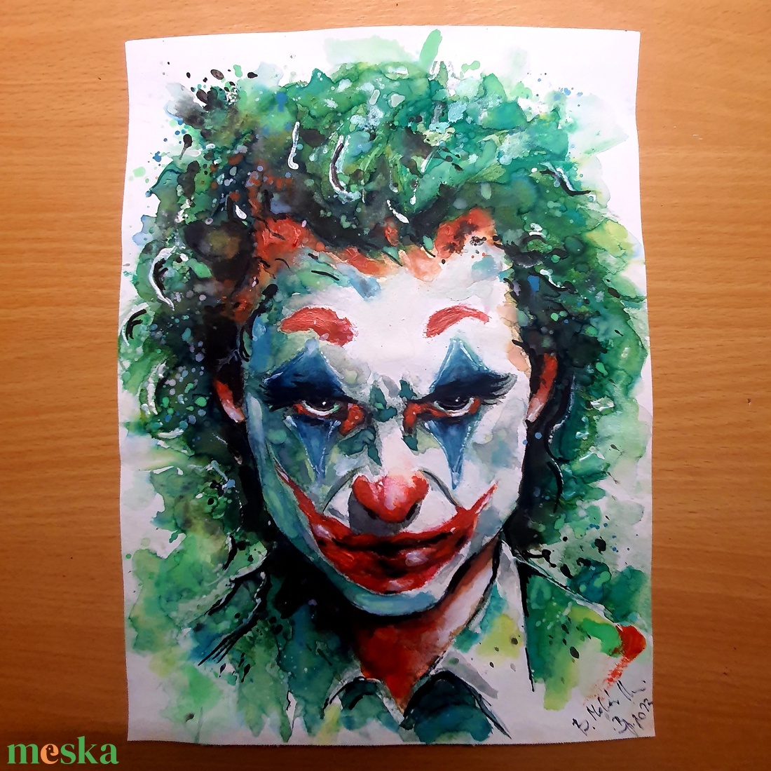 Joker 2 - Tekintet  - művészet - festmény - akvarell - Meska.hu