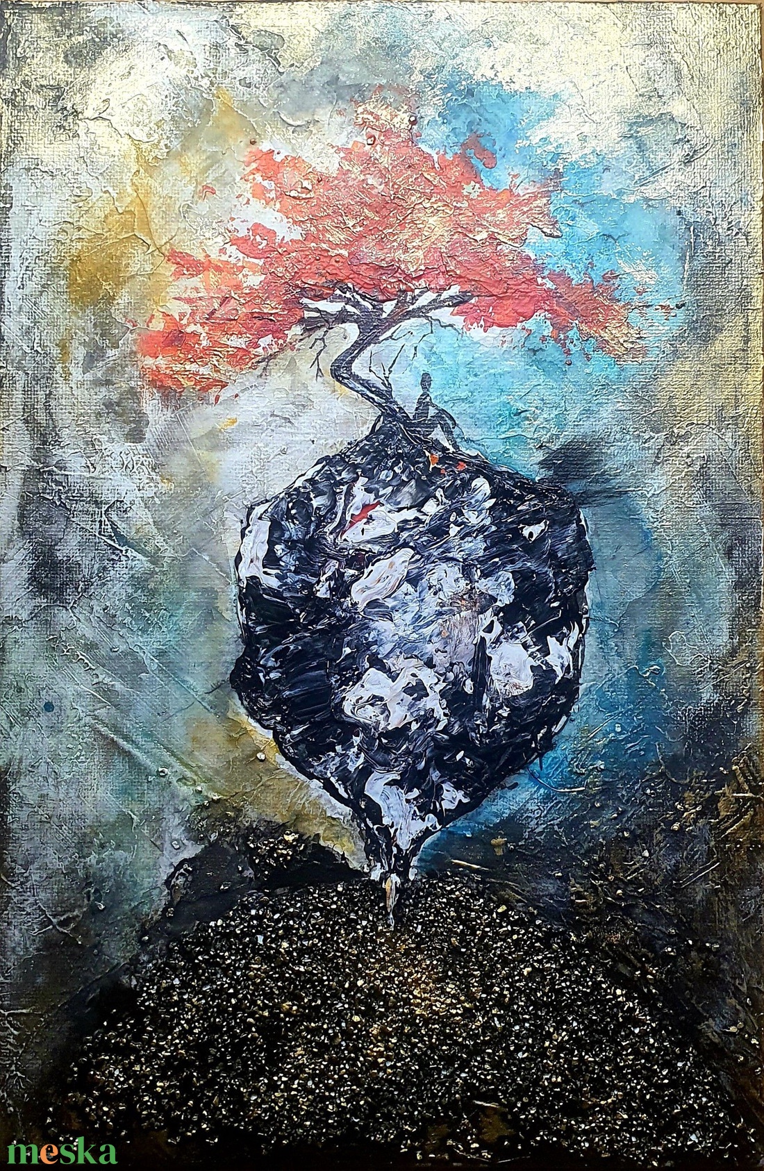 Galaxis sorozat - Gondolkodjunk  - művészet - festmény - akril - Meska.hu