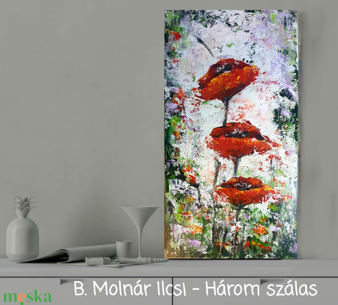 Három - szálas  2.  - művészet - festmény - akril - Meska.hu