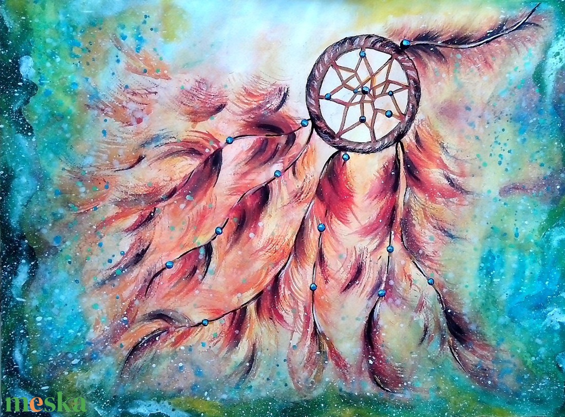 Álomfogó 2. - művészet - festmény - festmény vegyes technika - Meska.hu Álomfogó 2. - művészet - festmény - festmény vegyes technika - Meska.hu