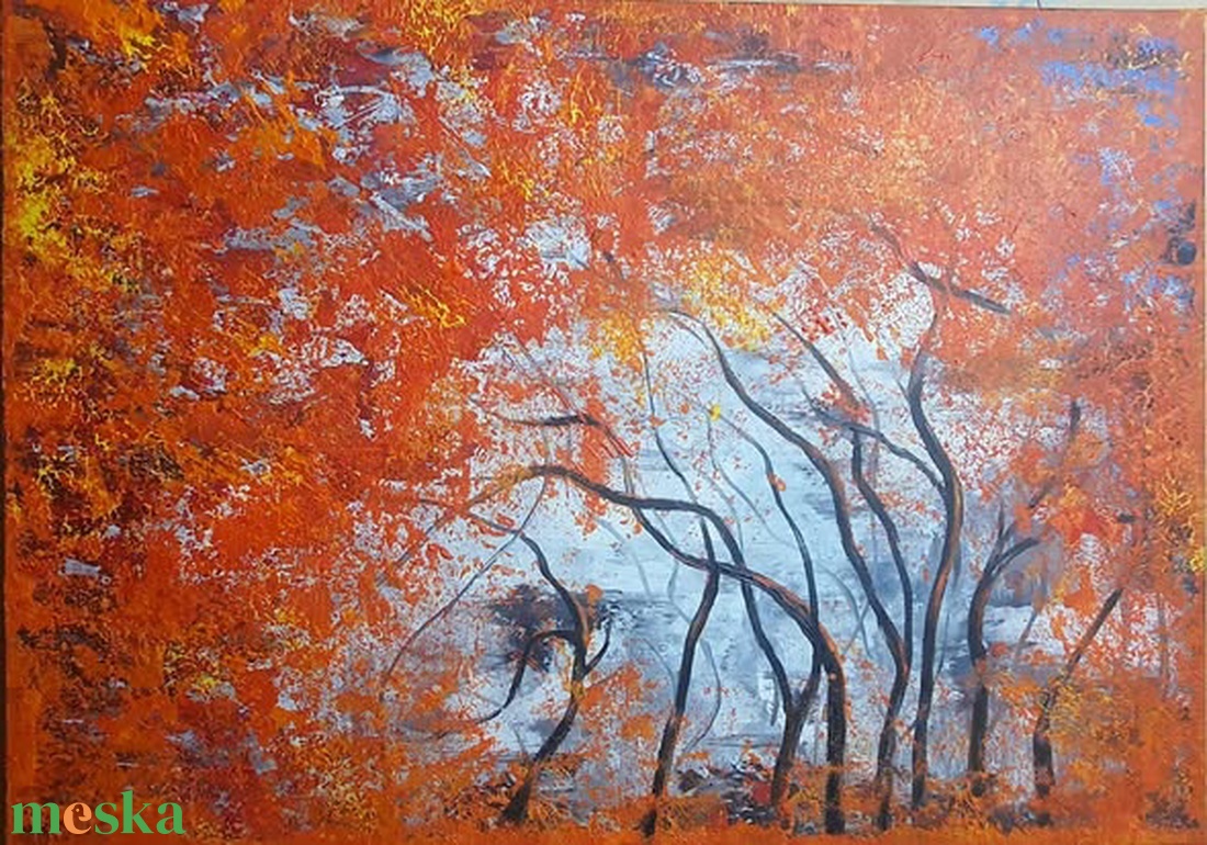 Színerdőben  - művészet - festmény - akril - Meska.hu
