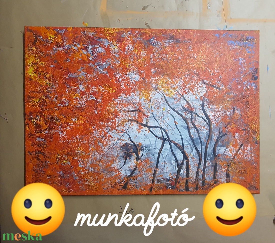 Színerdőben  - művészet - festmény - akril - Meska.hu