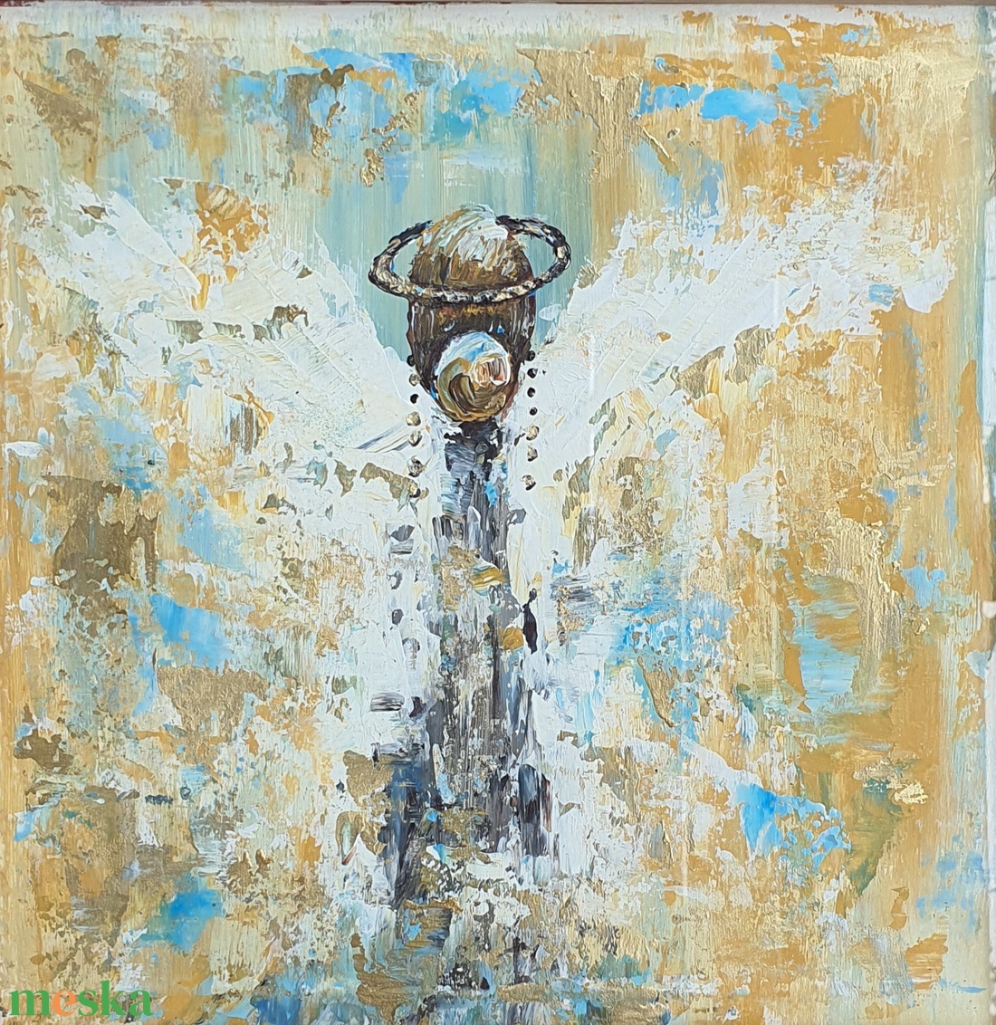 Angyal sorozat - Megérkeztem  - művészet - festmény - akril - Meska.hu