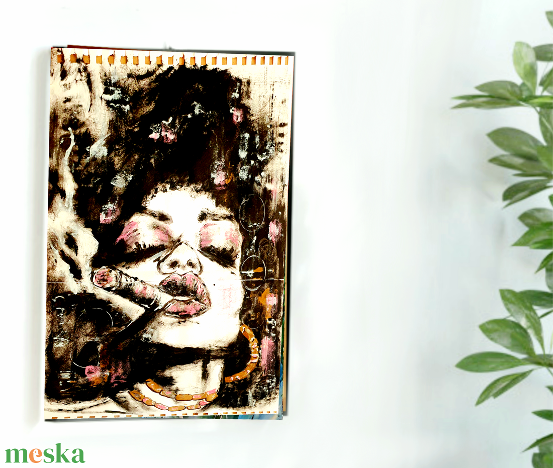 Színes Afrika sorozat - Aranyfüst - művészet - festmény - akril - Meska.hu