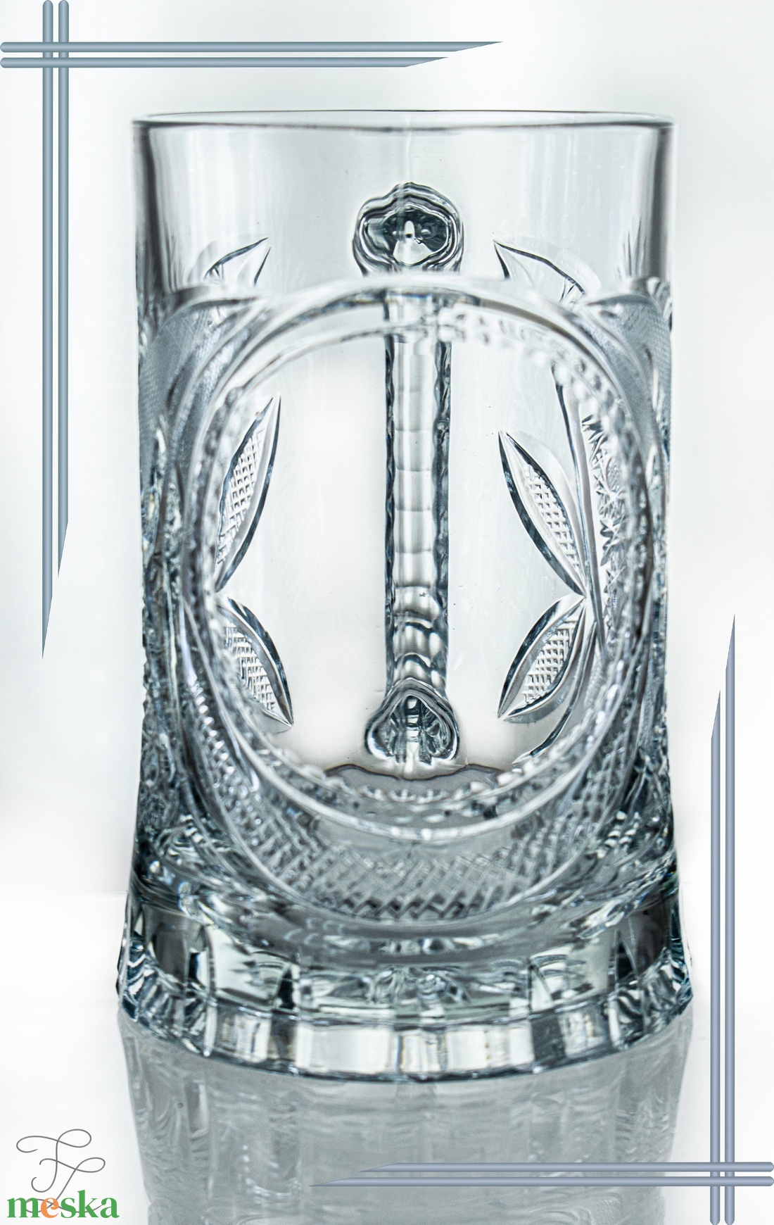 Kristály üveg söröskorsó - otthon & életmód - konyhafelszerelés, tálalás - tálalás - sörös pohár és korsó - Meska.hu