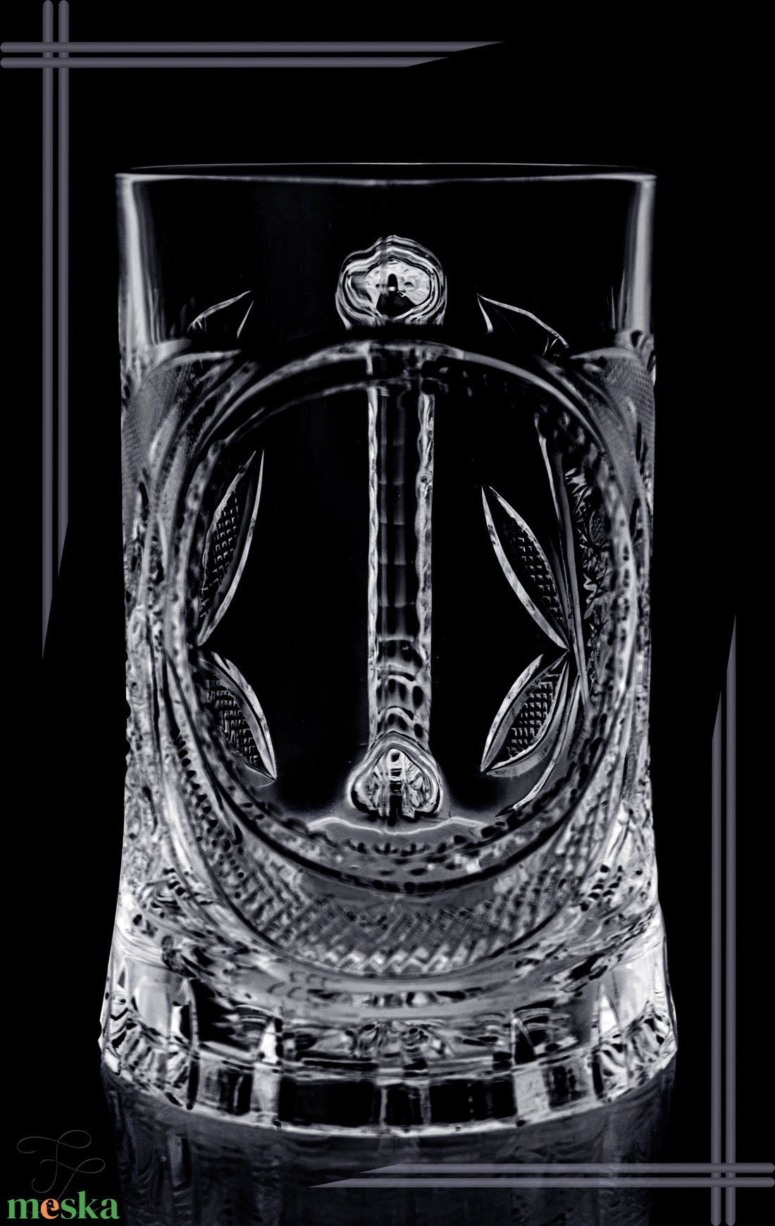 Kristály üveg söröskorsó - otthon & életmód - konyhafelszerelés, tálalás - tálalás - sörös pohár és korsó - Meska.hu