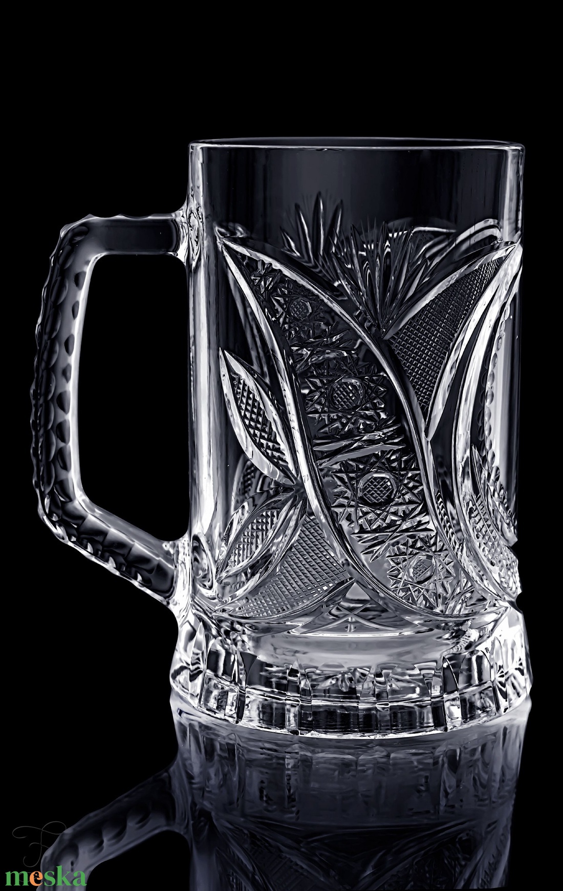 Kristályüveg söröskorsó - otthon & életmód - konyhafelszerelés, tálalás - tálalás - sörös pohár és korsó - Meska.hu