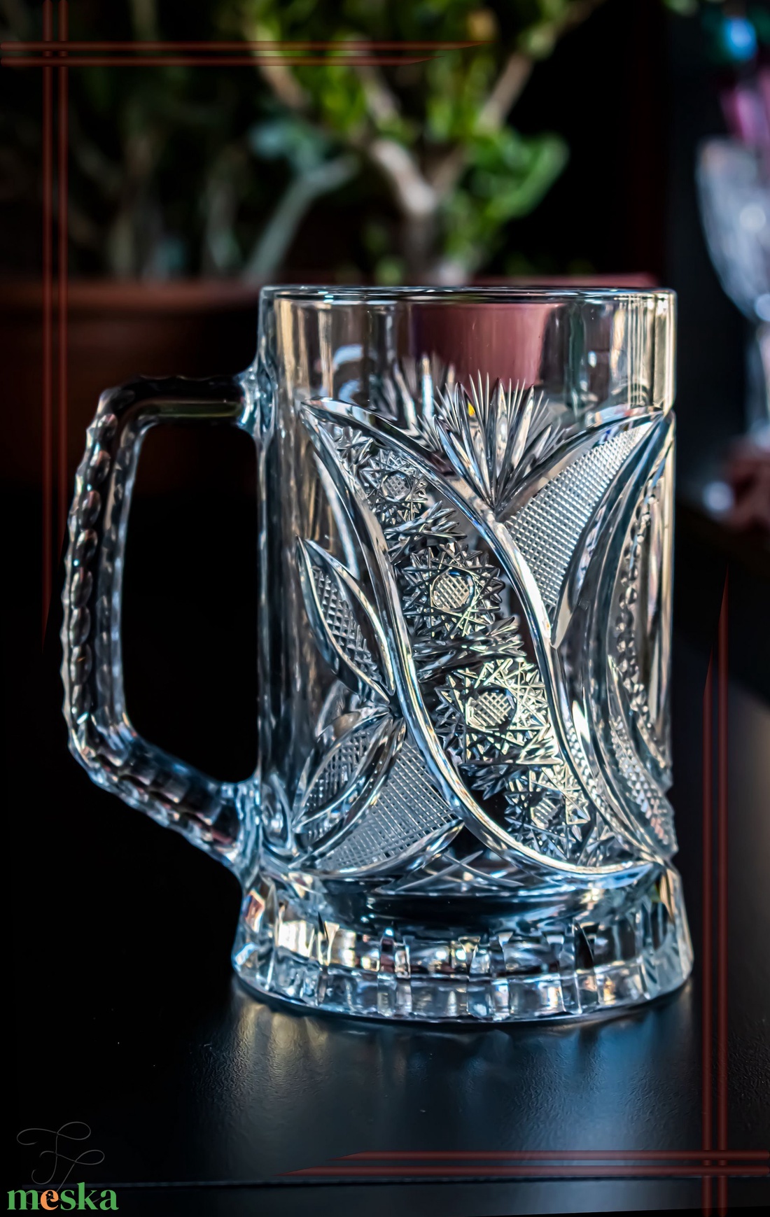 Kristályüveg söröskorsó - otthon & életmód - konyhafelszerelés, tálalás - tálalás - sörös pohár és korsó - Meska.hu