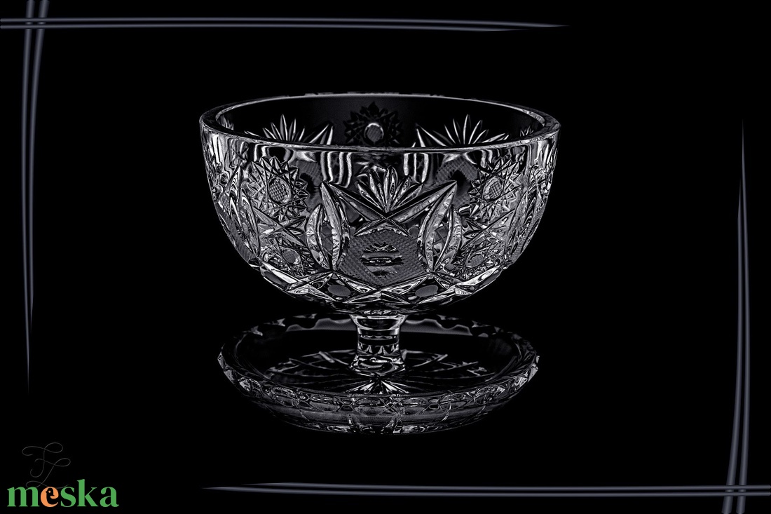 Csiszolt kristályüveg fagylaltos kehely - otthon & életmód - konyhafelszerelés, tálalás - tálalás - pohár - Meska.hu