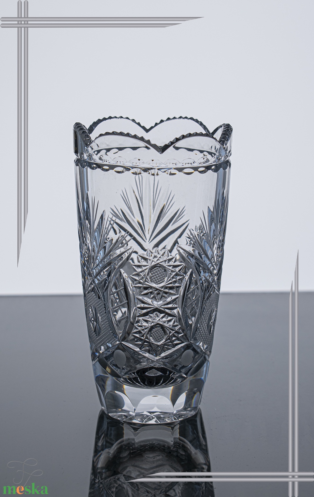 Kristáyüveg váza - otthon & életmód - virágdekoráció - virágtartó - váza - Meska.hu