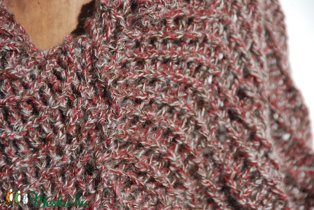 Barna, horgolt vállkendő  -  - Meska.hu