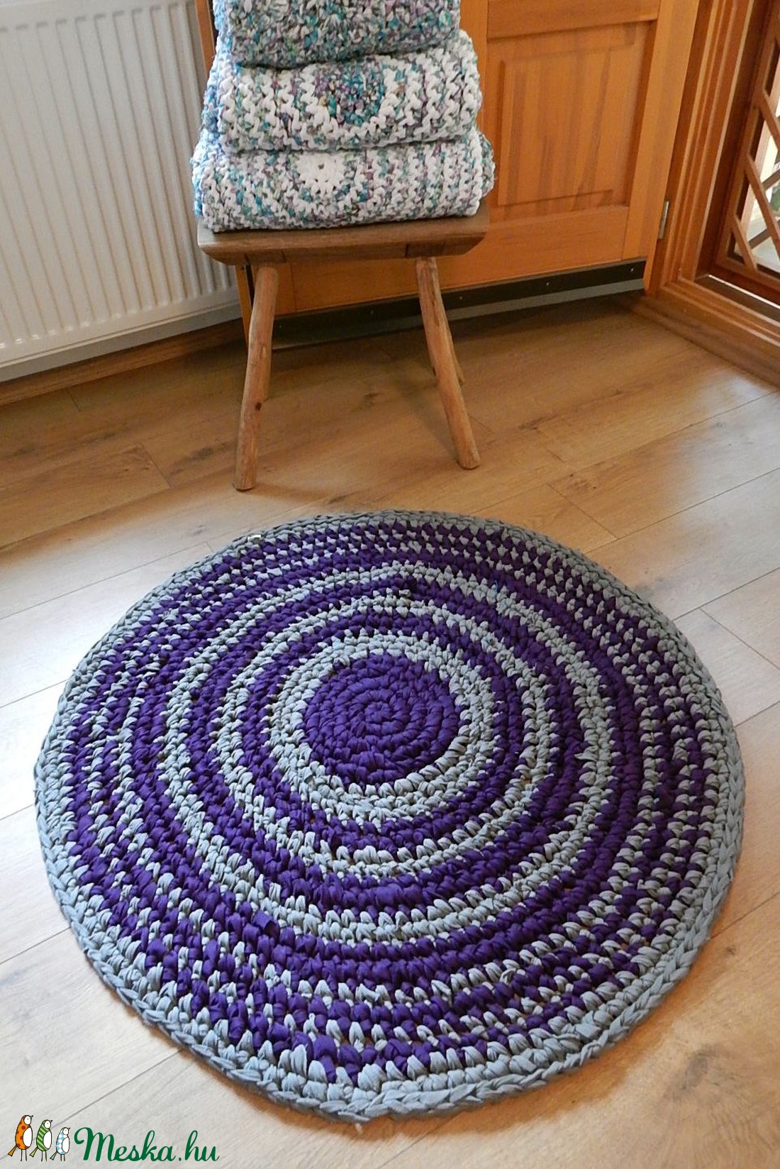  Rag rug Horgolt szőnyeg rongyszőnyeg - otthon & életmód - lakástextil - szőnyeg - horgolt szőnyeg - Meska.hu