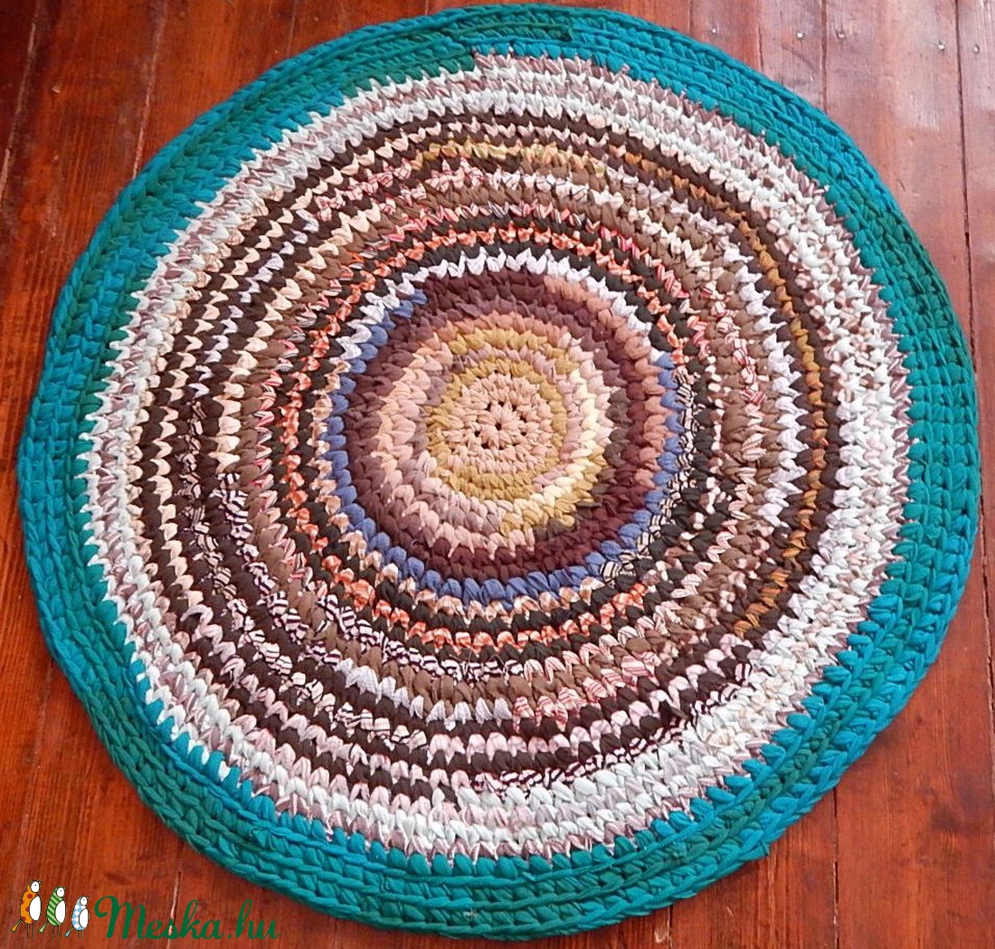  Rag rug Horgolt szőnyeg rongyszőnyeg -  - Meska.hu