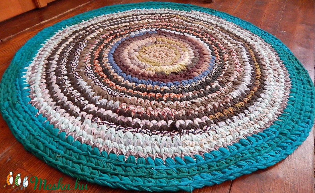  Rag rug Horgolt szőnyeg rongyszőnyeg -  - Meska.hu