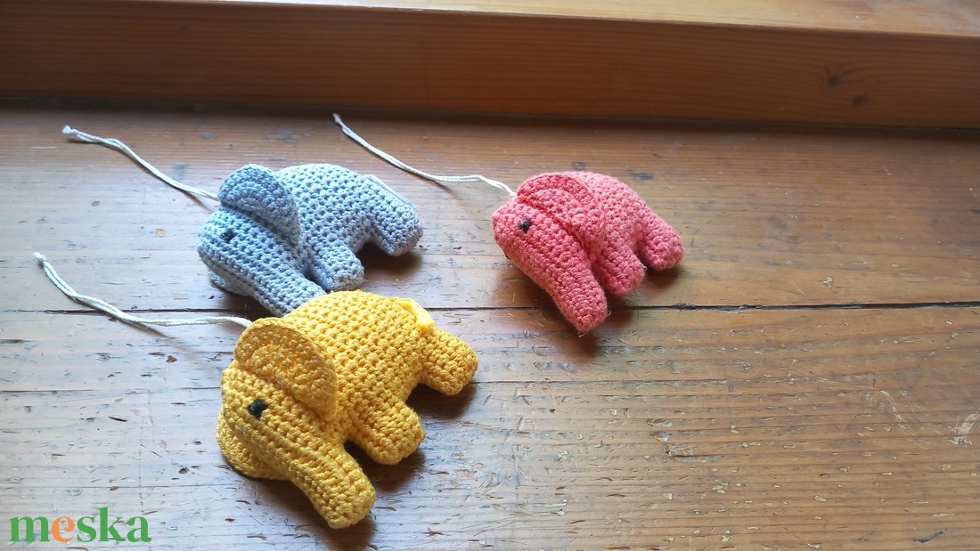 amigurumi, horgolt kis elefánt  - játék & sport - plüssállat & játékfigura - elefánt - Meska.hu
