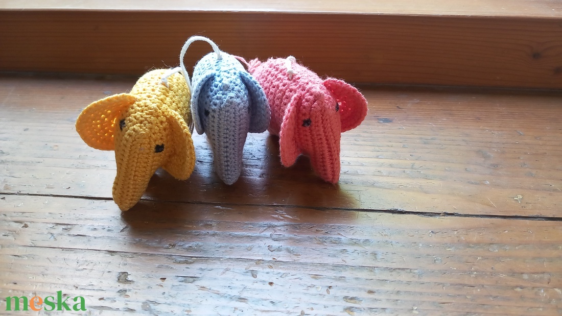 amigurumi, horgolt kis elefánt  - játék & sport - plüssállat & játékfigura - elefánt - Meska.hu