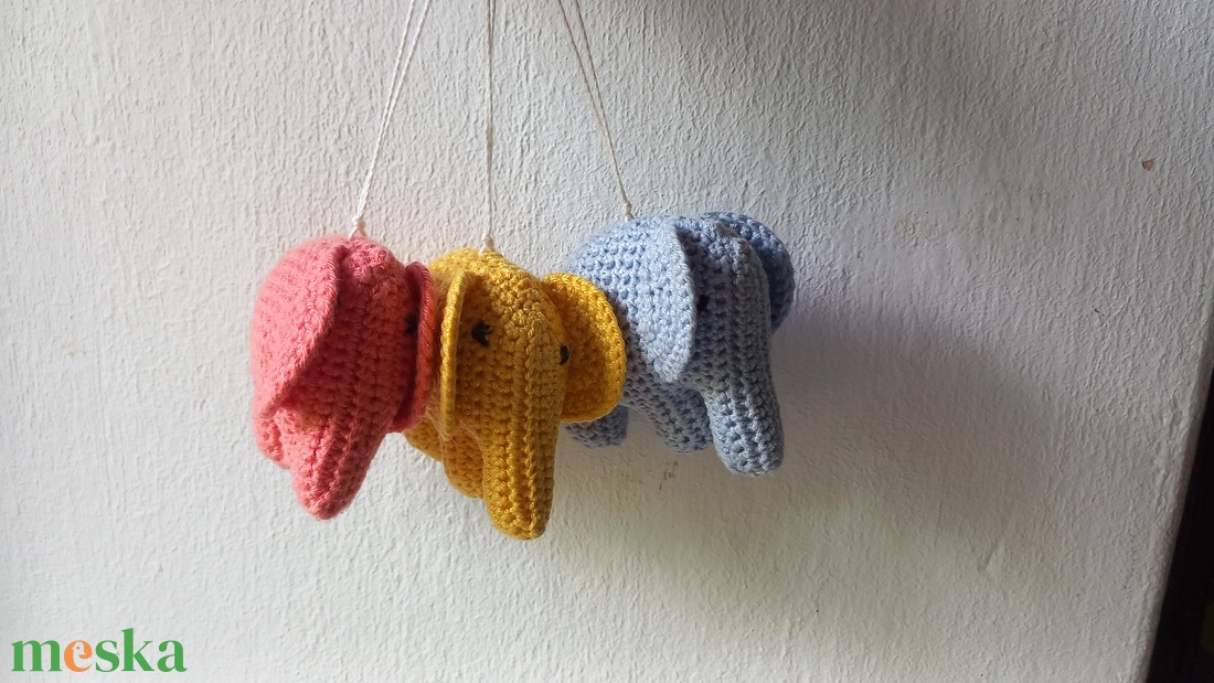 amigurumi, horgolt kis elefánt  - játék & sport - plüssállat & játékfigura - elefánt - Meska.hu