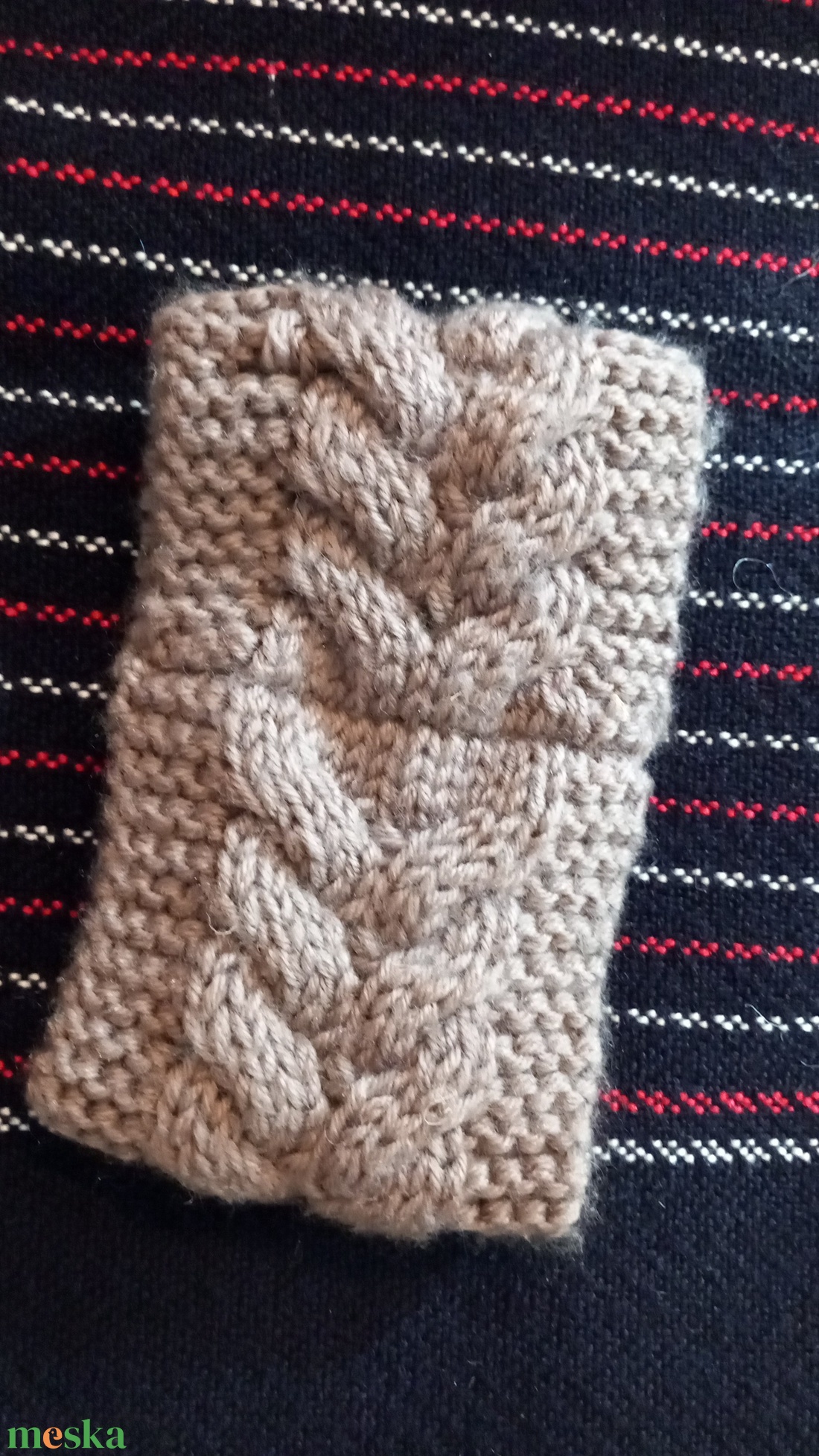 kötött fejpánt - ruha & divat - sál, sapka, kendő - kesztyű - Meska.hu