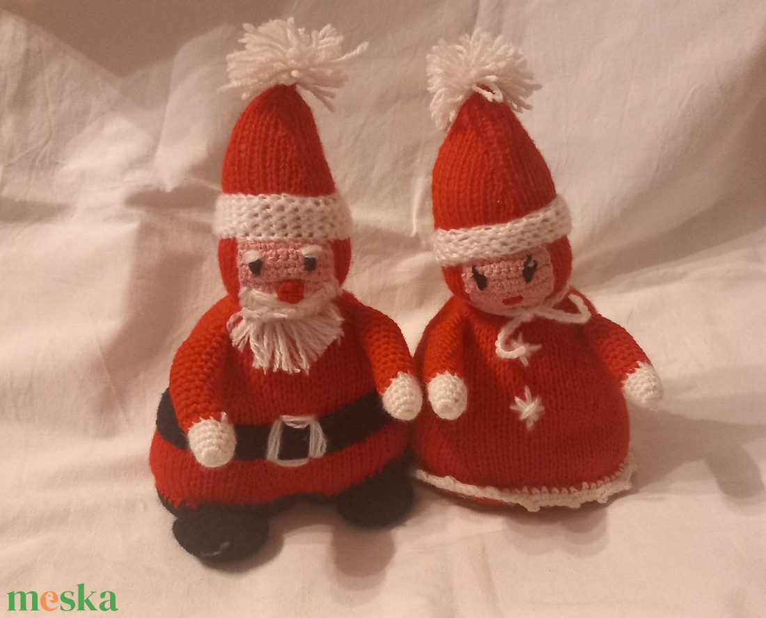 Horgolt figurák Télapó és Télanyó - játék & sport - plüssállat & játékfigura - bagoly - Meska.hu