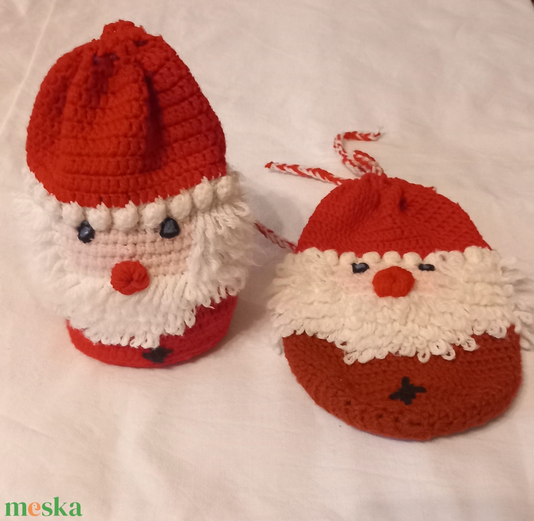 Horgolt Mikulás zsák  - játék & sport - plüssállat & játékfigura - bagoly - Meska.hu