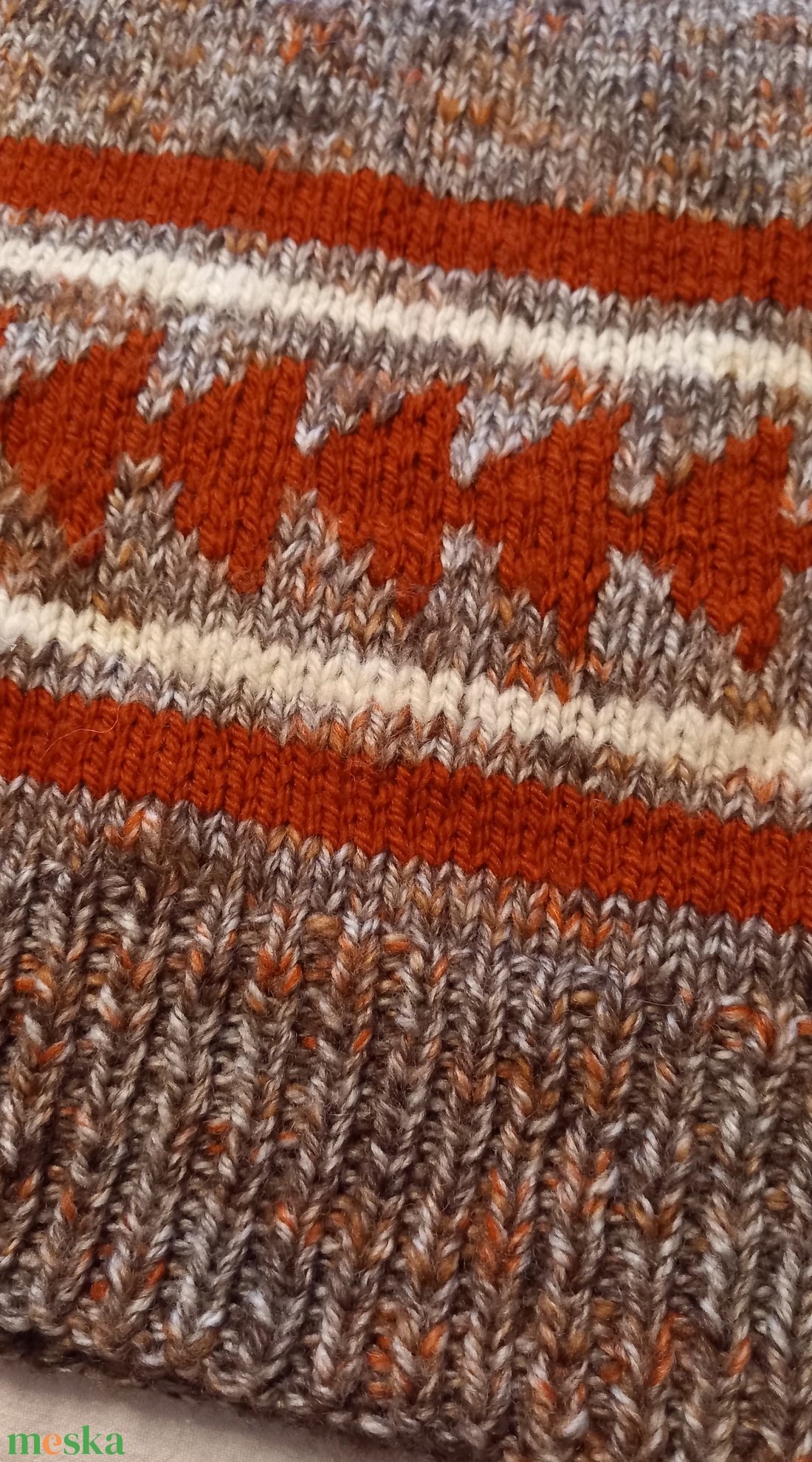 Klasszikus kézze kötött férfi pulóver  - ruha & divat - férfi ruha - férfi pulóver - Meska.hu