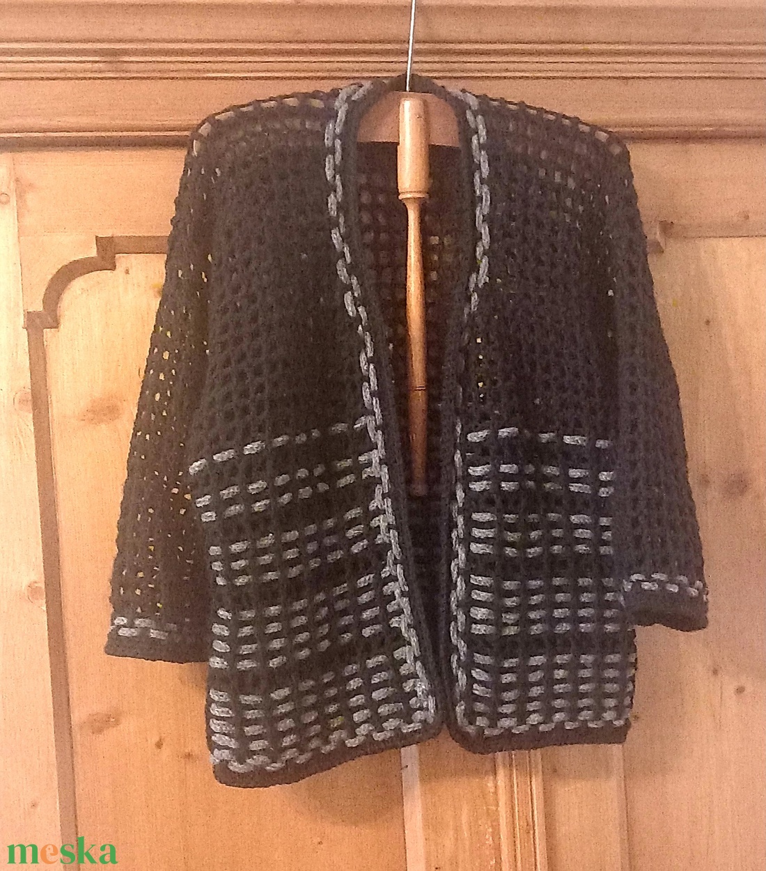 Különleges kézze horgolt,kötött,fűzött női  kardigán  - ruha & divat - férfi ruha - férfi pulóver - Meska.hu