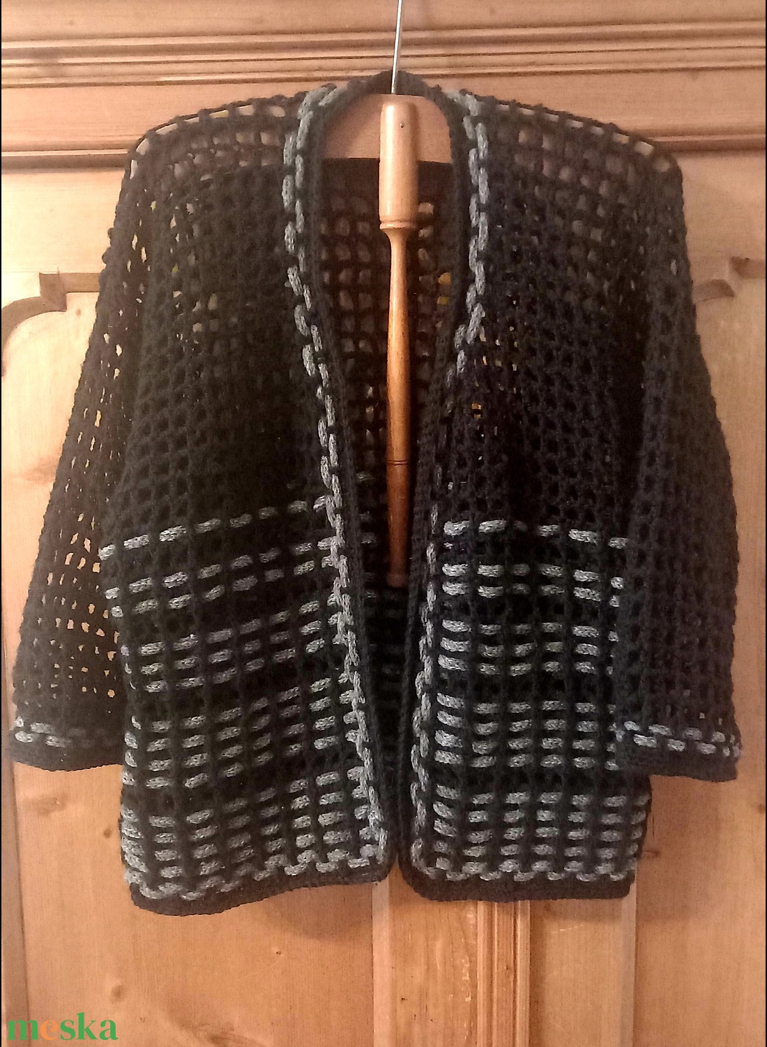Különleges kézze horgolt,kötött,fűzött női  kardigán  - ruha & divat - férfi ruha - férfi pulóver - Meska.hu