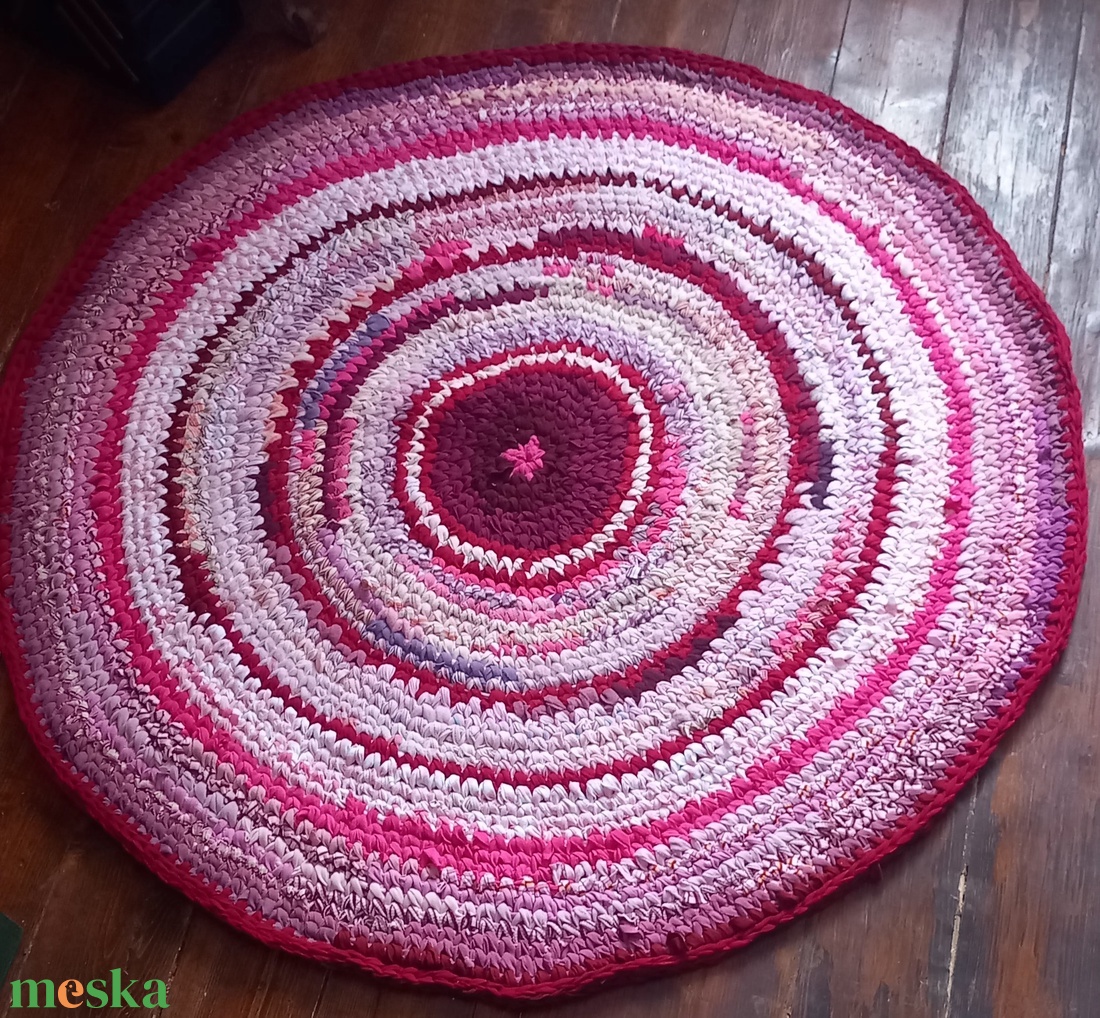  Rag rug Horgolt szőnyeg rongyszőnyeg - otthon & életmód - lakástextil - szőnyeg - horgolt szőnyeg - Meska.hu