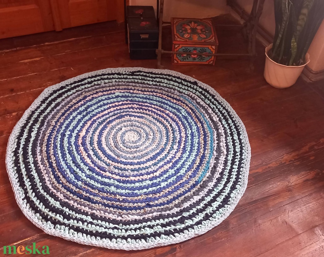  Rag rug Horgolt szőnyeg rongyszőnyeg - otthon & életmód - lakástextil - szőnyeg - horgolt szőnyeg - Meska.hu