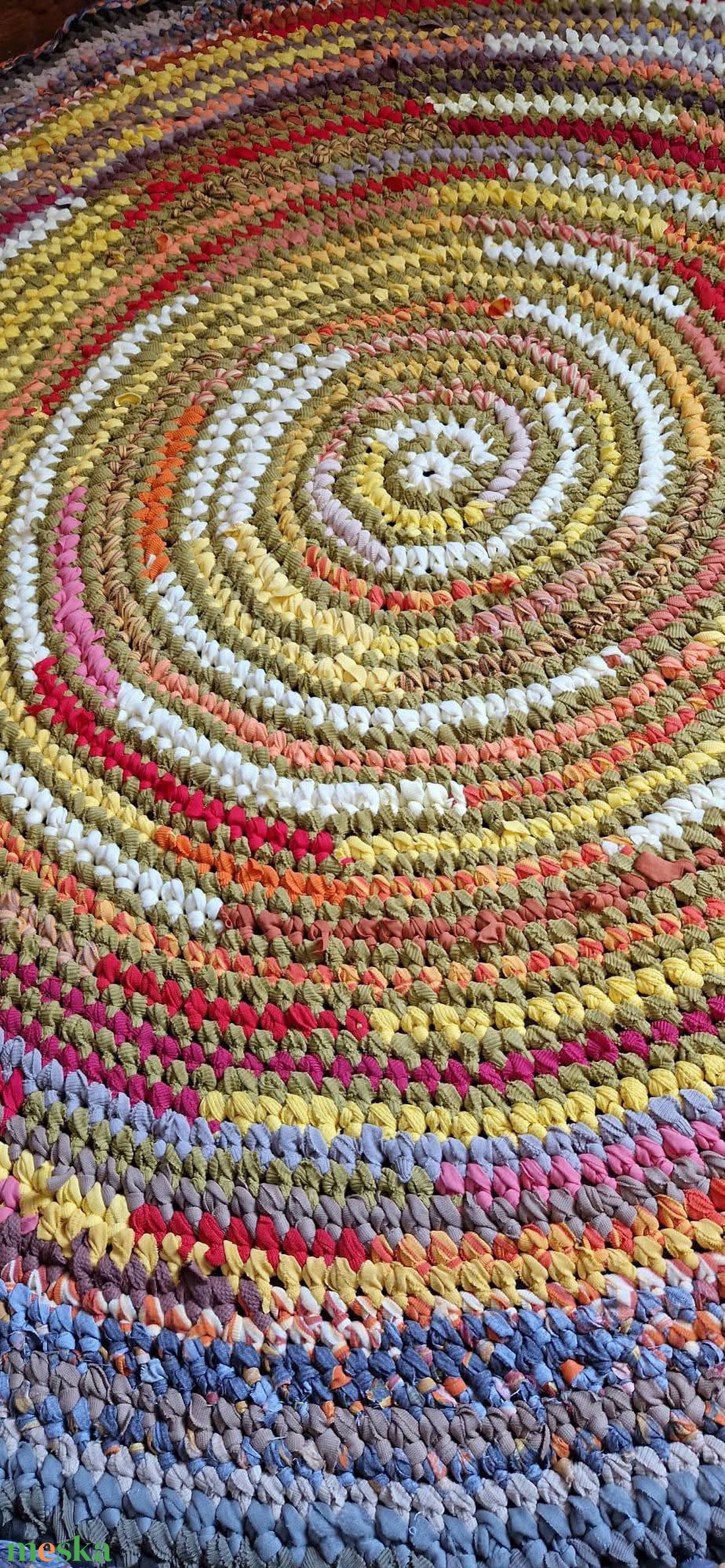  Rag rug Horgolt szőnyeg rongyszőnyeg - otthon & életmód - lakástextil - szőnyeg - horgolt szőnyeg - Meska.hu