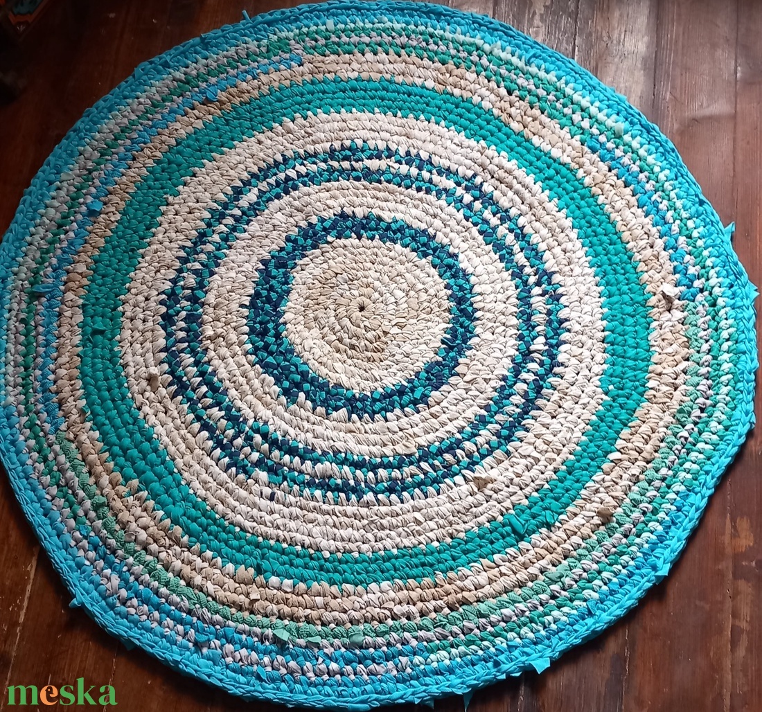  Rag rug Horgolt szőnyeg rongyszőnyeg - otthon & életmód - lakástextil - szőnyeg - horgolt szőnyeg - Meska.hu