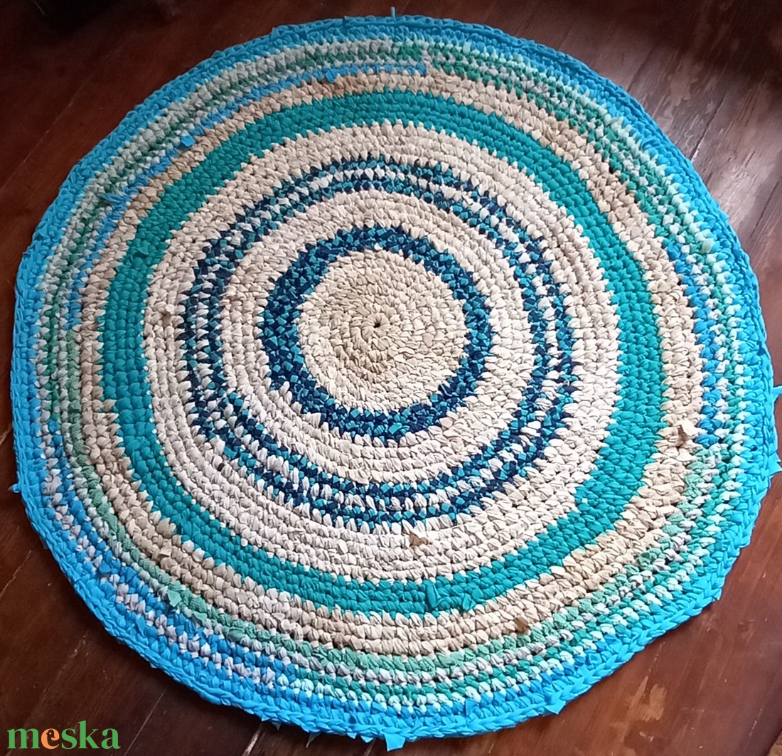  Rag rug Horgolt szőnyeg rongyszőnyeg - otthon & életmód - lakástextil - szőnyeg - horgolt szőnyeg - Meska.hu