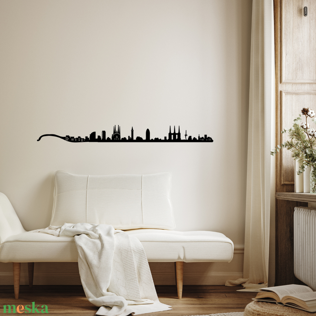  Cityline - Barcelona városkép, fali dekoráció - otthon & életmód - dekoráció - fali és függő dekoráció - falra akasztható dekor - Meska.hu