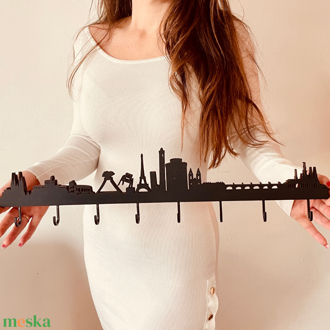  Cityline - Városkép 2 in 1 kulcstartó és fali dekoráció - otthon & életmód - dekoráció - fali és függő dekoráció - falra akasztható dekor - Meska.hu