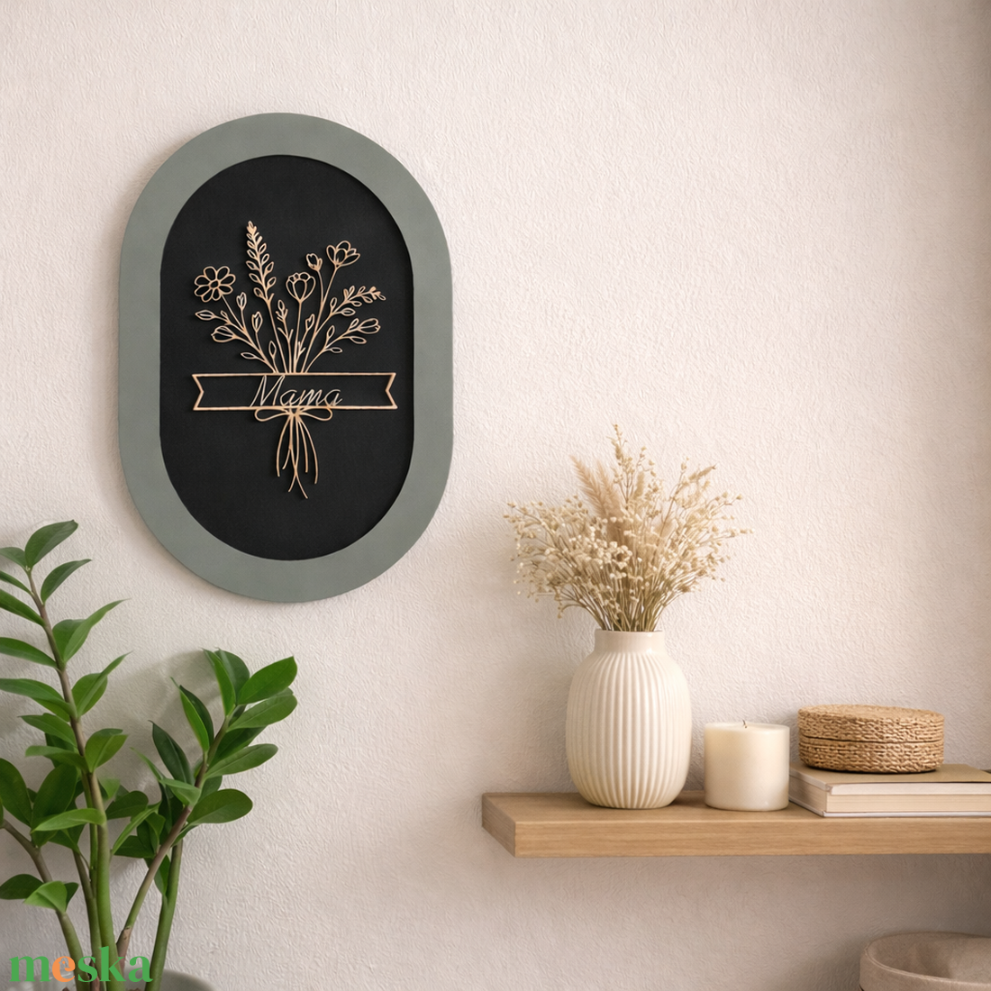 Mama virágcsokor - egyedi névvel is kérhető - otthon & életmód - dekoráció - kép & falikép - fából készült kép - Meska.hu