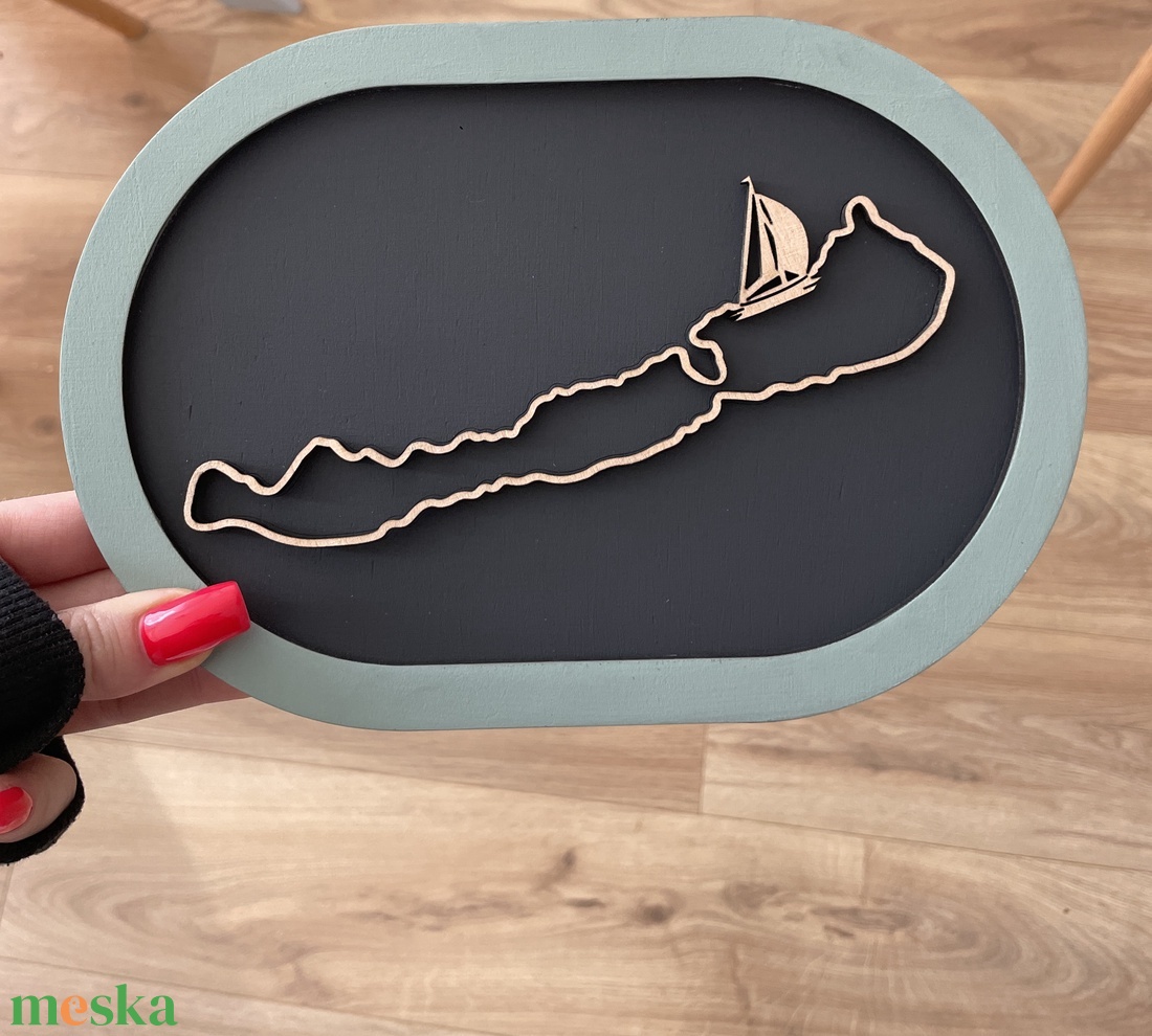 Balaton képkeretben - vitorlázás, biciklizés, borászat - otthon & életmód - dekoráció - fali és függő dekoráció - falra akasztható dekor - Meska.hu