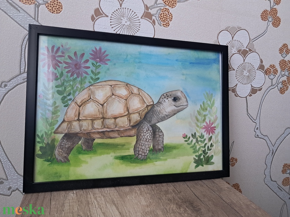 Akril festett teknősbéka - művészet - festmény - akvarell - Meska.hu Akril festett teknősbéka - művészet - festmény - akvarell - Meska.hu