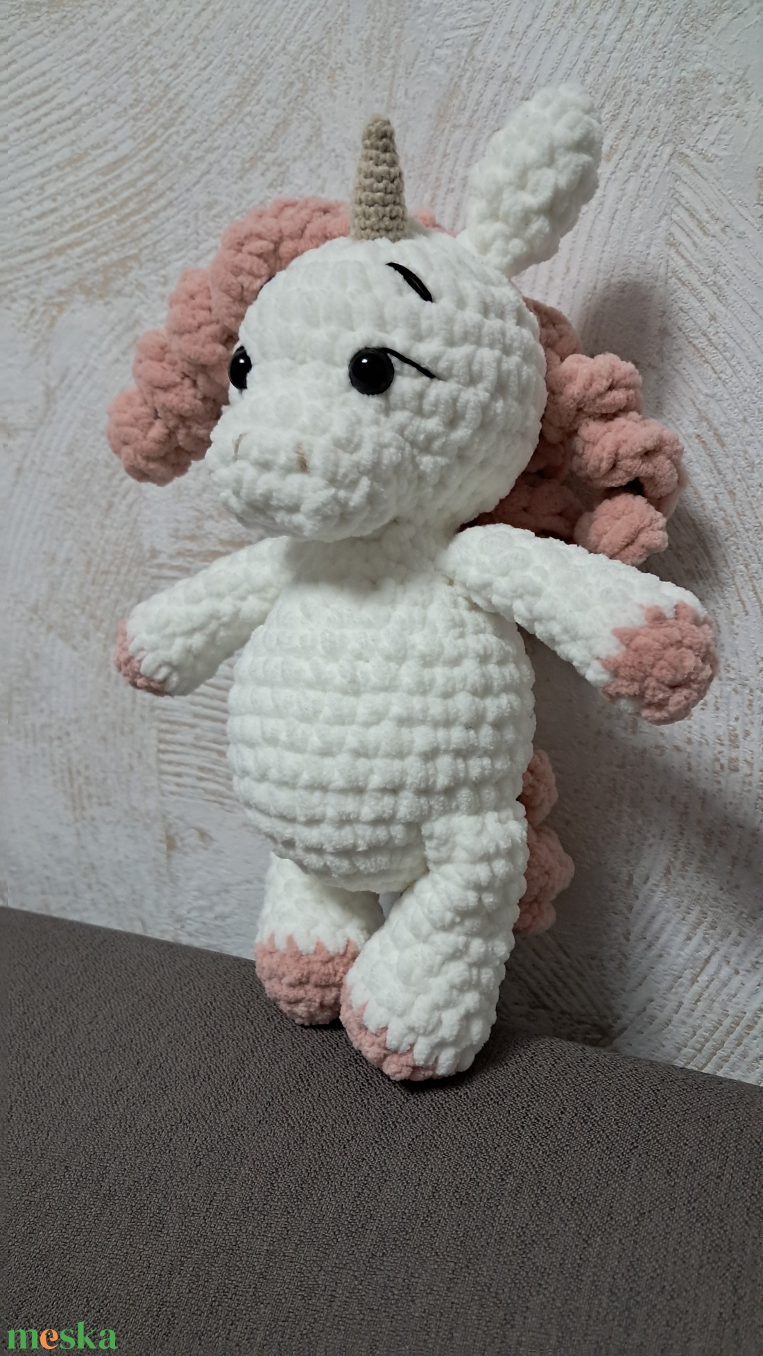 Horgolt unikornis - játék & sport - plüssállat & játékfigura - unikornis - Meska.hu