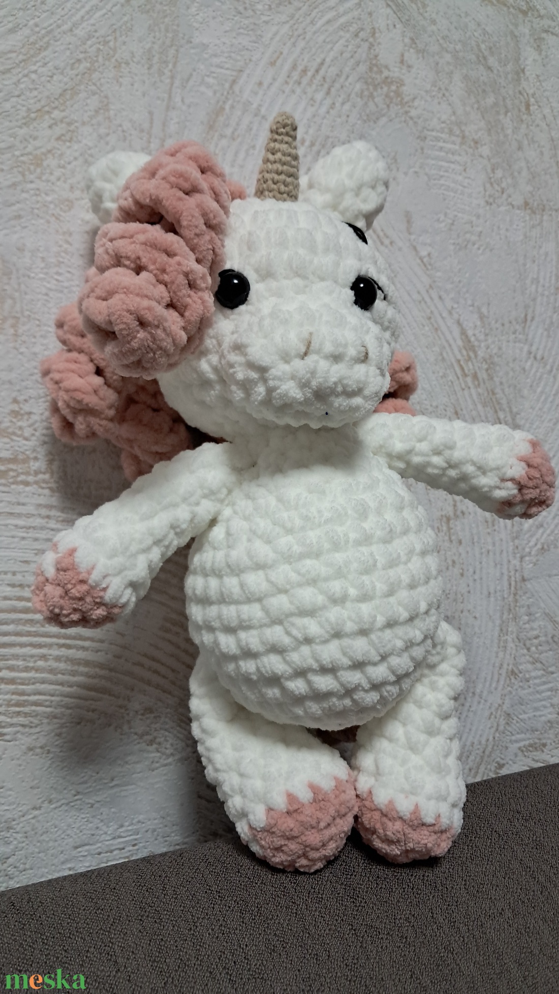 Horgolt unikornis - játék & sport - plüssállat & játékfigura - unikornis - Meska.hu