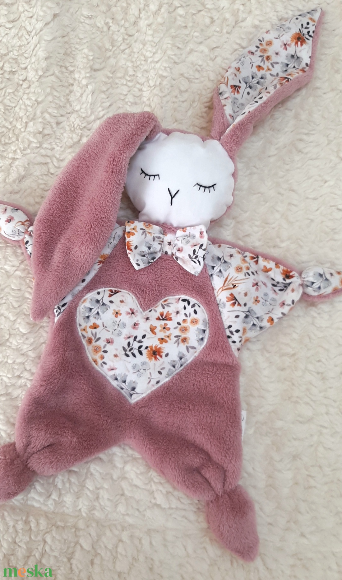 Virágos wellsoft szundinyuszi - játék & sport - 3 éves kor alattiaknak - alvóka & rongyi - Meska.hu