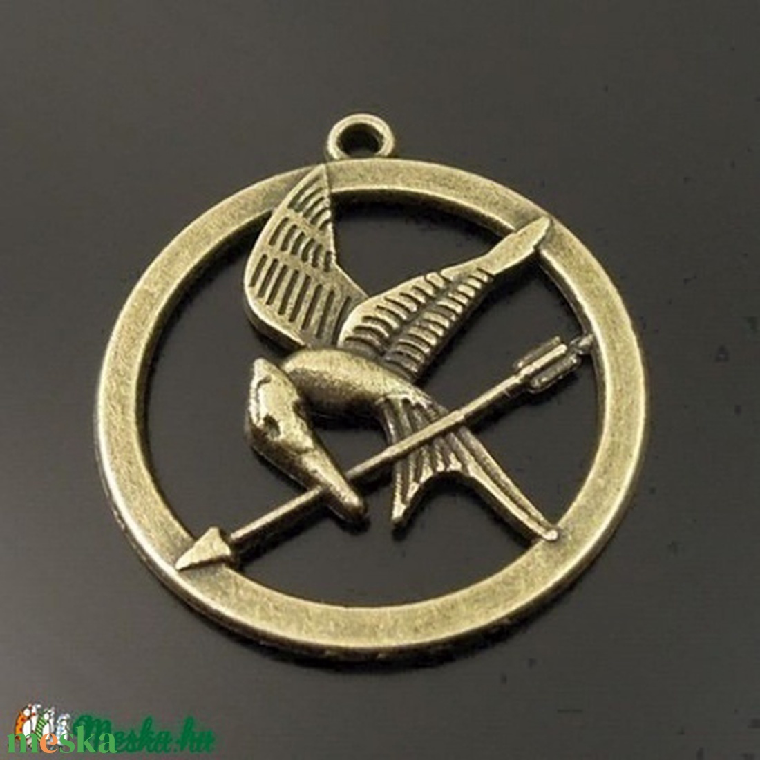 Bronzszínű fecsegőposzáta medál - kellékek & szerszámok - gyöngyfűzés kellékek - egyéb alkatrész - Meska.hu