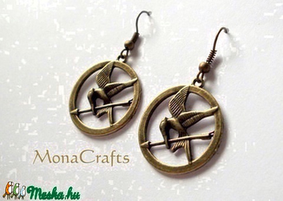 Éhezők Viadala - fecsegőposzáta fülbevaló -  - Meska.hu