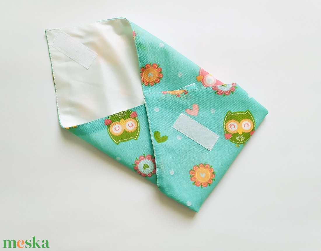 Újraszalvéta, szendvics csomagoló, textil szalvéta, zöld alapon baglyos - táska & tok - uzsonna- & ebéd tartó - szendvics csomagoló - Meska.hu Újraszalvéta, szendvics csomagoló, textil szalvéta, zöld alapon baglyos - táska & tok - uzsonna- & ebéd tartó - szendvics csomagoló - Meska.hu