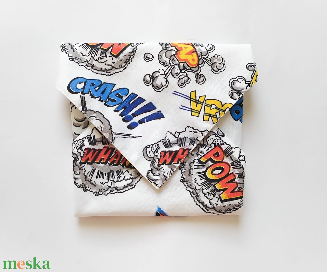 Újraszalvéta, szendvics csomagoló, textil szalvéta, fehér képregényes - táska & tok - uzsonna- & ebéd tartó - szendvics csomagoló - Meska.hu Újraszalvéta, szendvics csomagoló, textil szalvéta, fehér képregényes - táska & tok - uzsonna- & ebéd tartó - szendvics csomagoló - Meska.hu