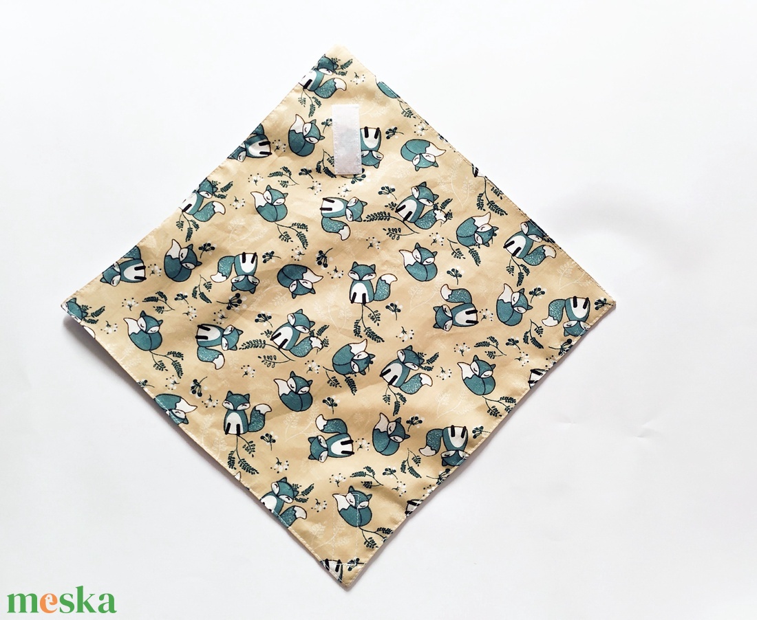 2 db újraszalvéta, szendvics csomagoló,textil szalvéta, rókás szett 3. - táska & tok - uzsonna- & ebéd tartó - szendvics csomagoló - Meska.hu
