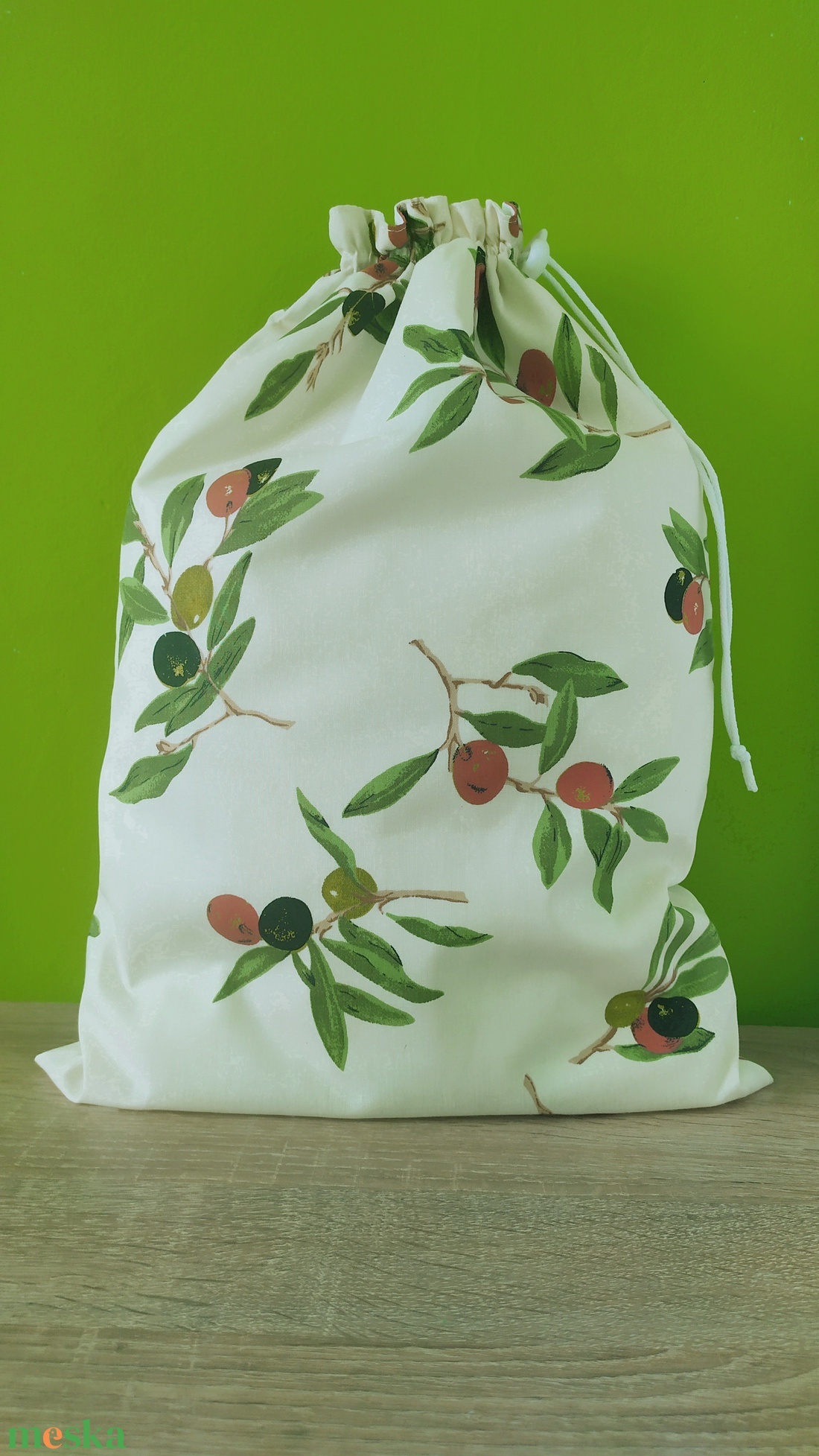 Nagy méretű kenyereszsák, frissentartó zsák, pékárus zsák-Oliva bogyós - táska & tok - bevásárlás & shopper táska - kenyeres zsák - Meska.hu Nagy méretű kenyereszsák, frissentartó zsák, pékárus zsák-Oliva bogyós - táska & tok - bevásárlás & shopper táska - kenyeres zsák - Meska.hu
