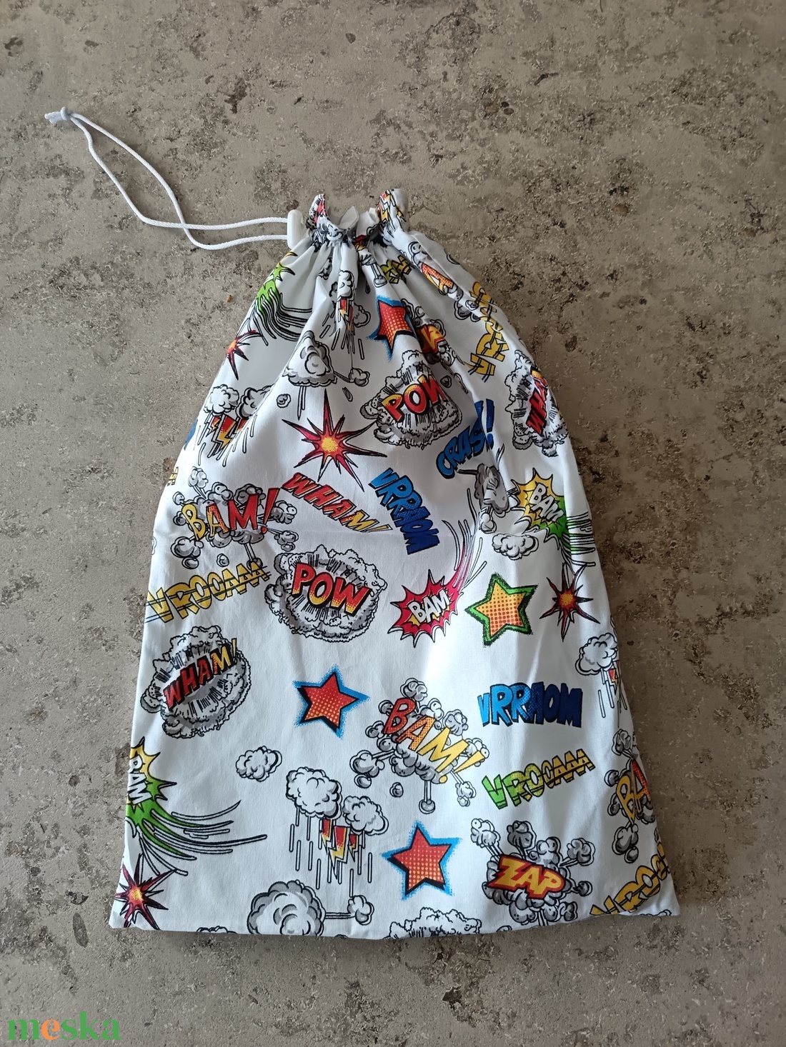 Nagy méretű kenyereszsák, frissentartó zsák, pékárus zsák- Képregényes - táska & tok - bevásárlás & shopper táska - kenyeres zsák - Meska.hu