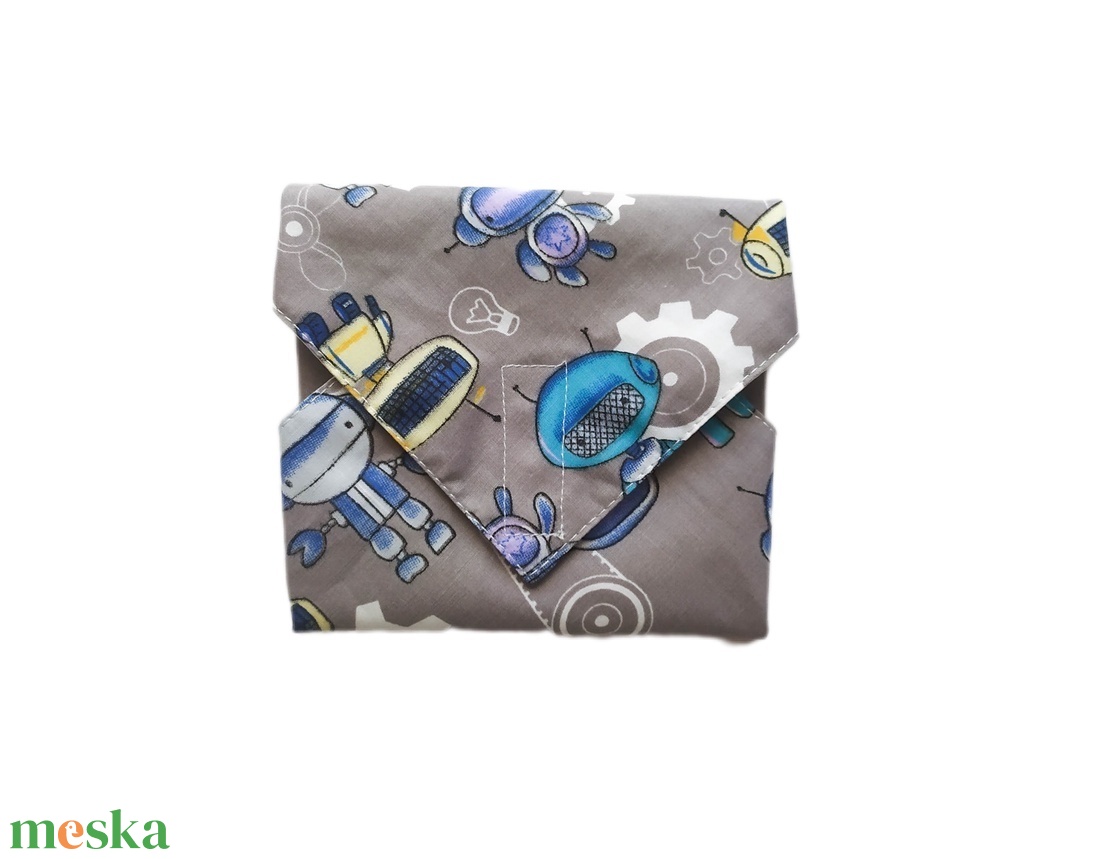 Újraszalvéta, szendvics csomagoló, robotos - táska & tok - uzsonna- & ebéd tartó - szendvics csomagoló - Meska.hu