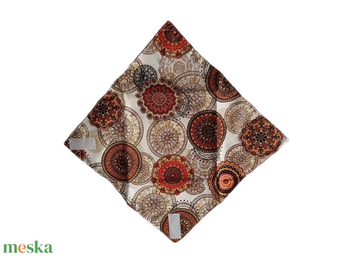 Újraszalvéta, szendvics csomagoló, narancst mandala mintás  - táska & tok - uzsonna- & ebéd tartó - szendvics csomagoló - Meska.hu